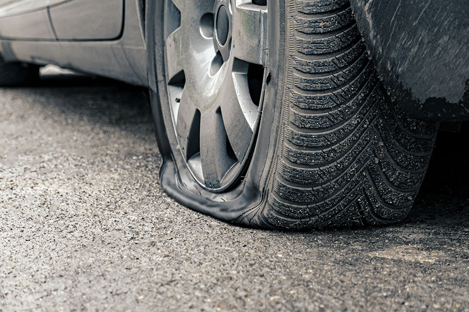 Réparez un pneu crevé